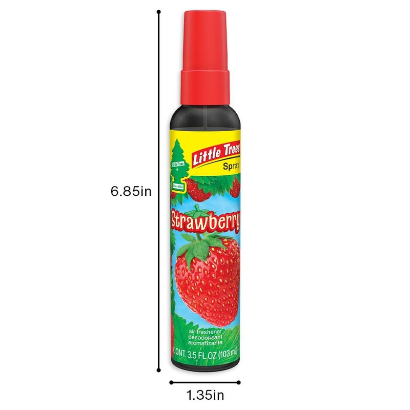 ليتل تريز معطر هواء السيارة من ليتل تريز. يوفر SPRAY رائحة طويلة الأمد للسيارة أو المنزل. نضارة أثناء التنقل. الفراولة 6 معطرات الجو - Image 4